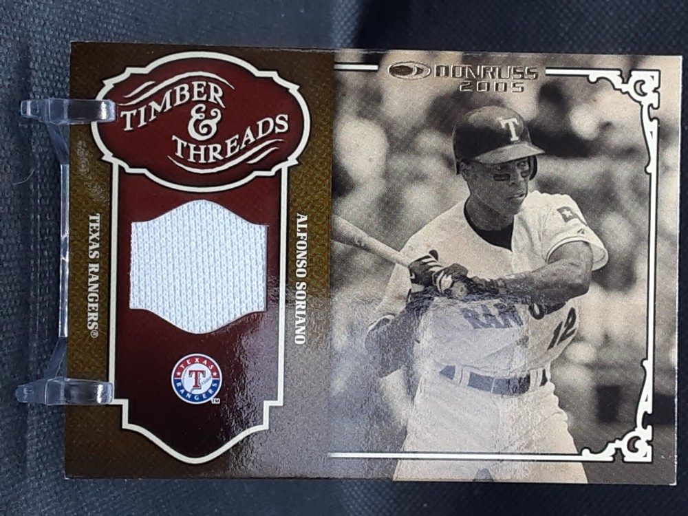 ALFONSO SORIANO 2005 DONRUSS TIMBER & THREADS GAME-USED JERSEY YANKEES