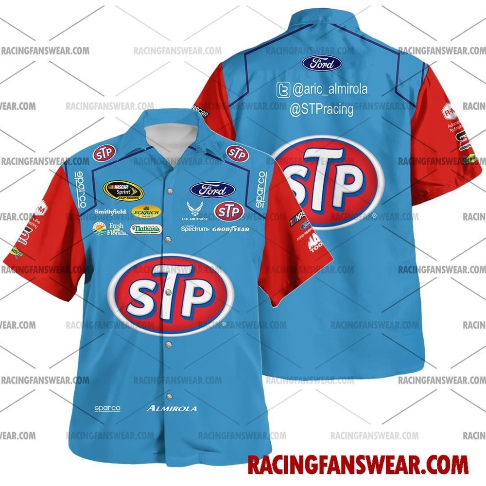 Aric Almirola NASCAR 2016 Hawaiian Polo Shirt for Racing Fans
