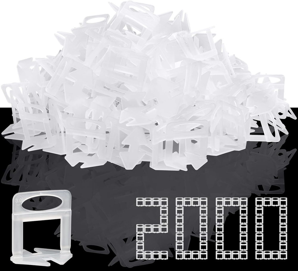 Tile Leveling System, 2000-Piece 1/8