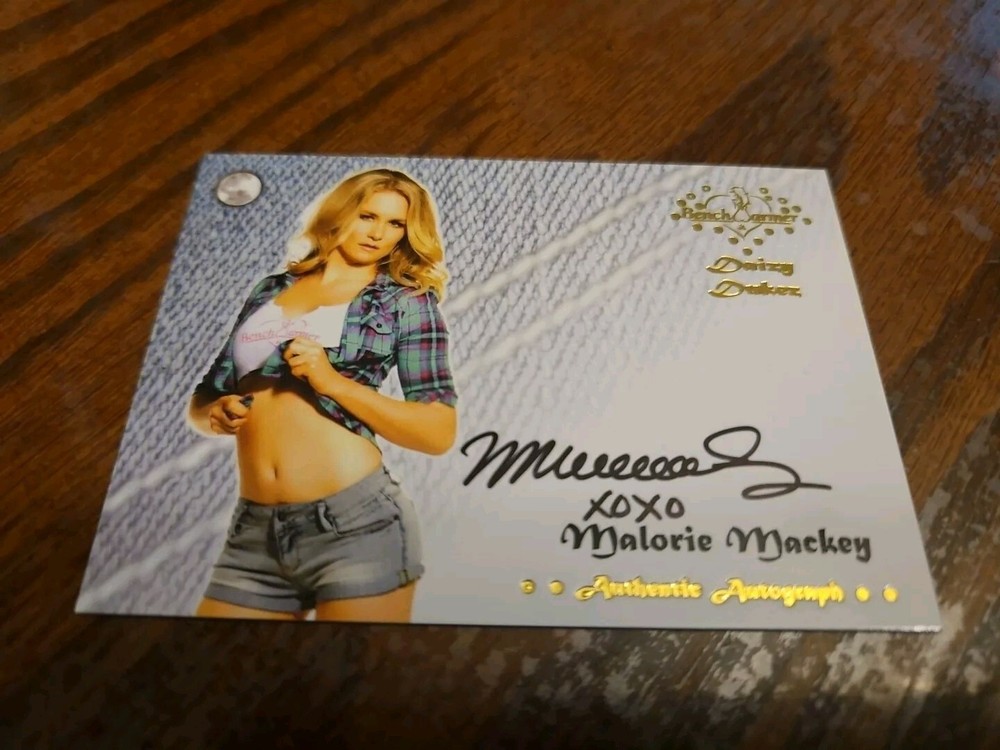 2015 Benchwarmer Daizy Dukez Autograph Gold Foil Malorie Mackey Auto Playboy