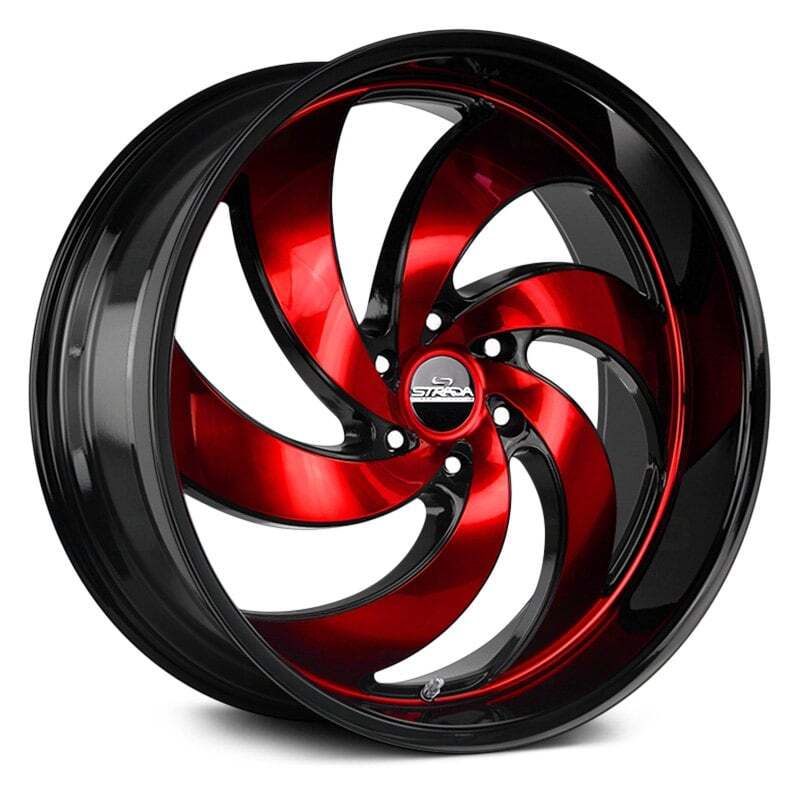 Strada RETRO 6 24x10 Gloss Black 6x139.7 Wheels Set of 4