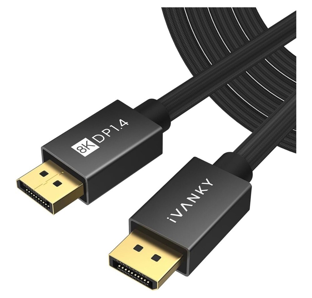 8K DisplayPort Cable 1.4 Long DP Cable 20ft 8K@60Hz 4K@144Hz 1080P@240Hz Supp...