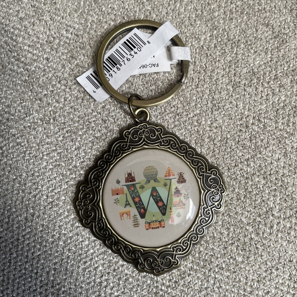 Disney Parks Epcot World Showcase ABC Keychain Letter W Collection-image