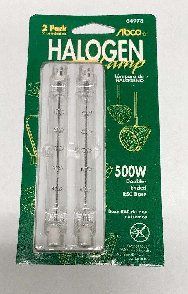 ABCO/WESTINGHOUSE 2-PACK 500W DOUBLE ENDED J HALOGN LIGHT BULB 500T3Q/CL 118MM-image