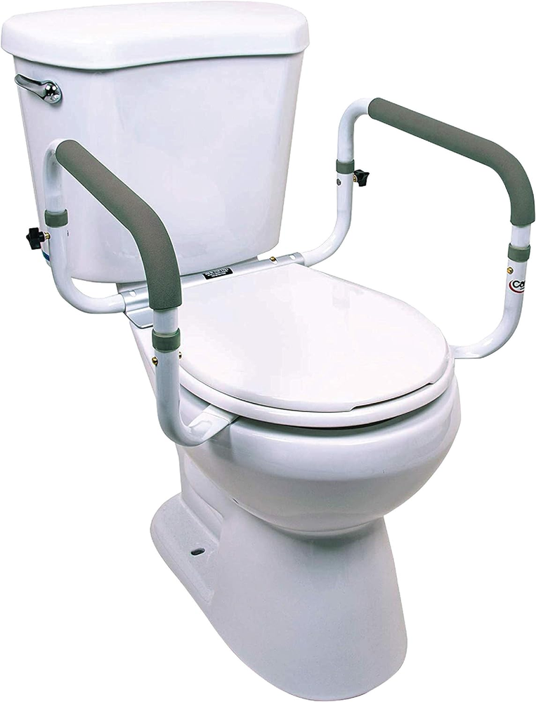 Toilet Safety Frame - Toilet Safety Rails with Adjustable Width - Toilet
