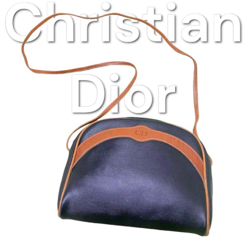 Christian Dior Vintage Mini Shoulder Bag Black Cd Logo Leather
