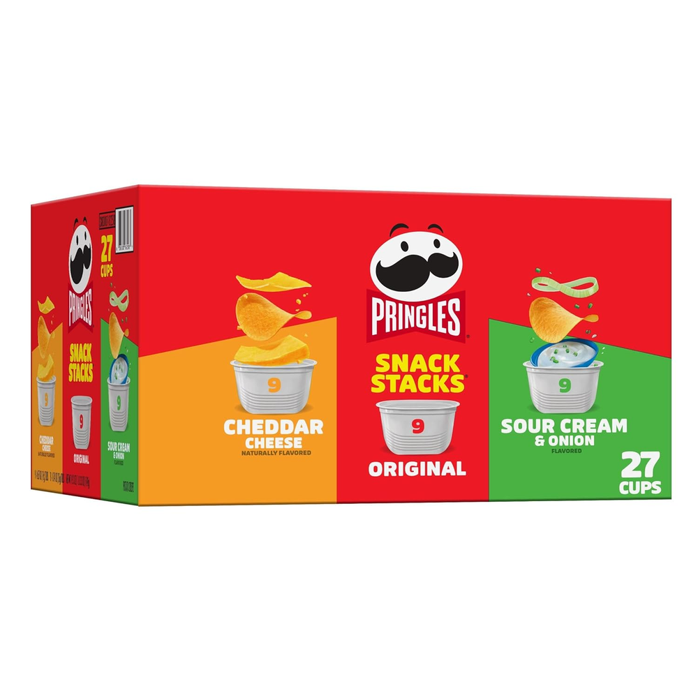 Crunchy Pringles Potato Crisps Snack Stacks for On-The-Go Lunch