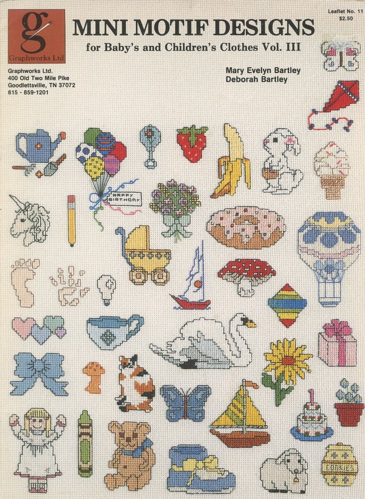 Graphworks Cross Stitch Baby's and Children's Clothes Vol.3 Pattern Leaflet
