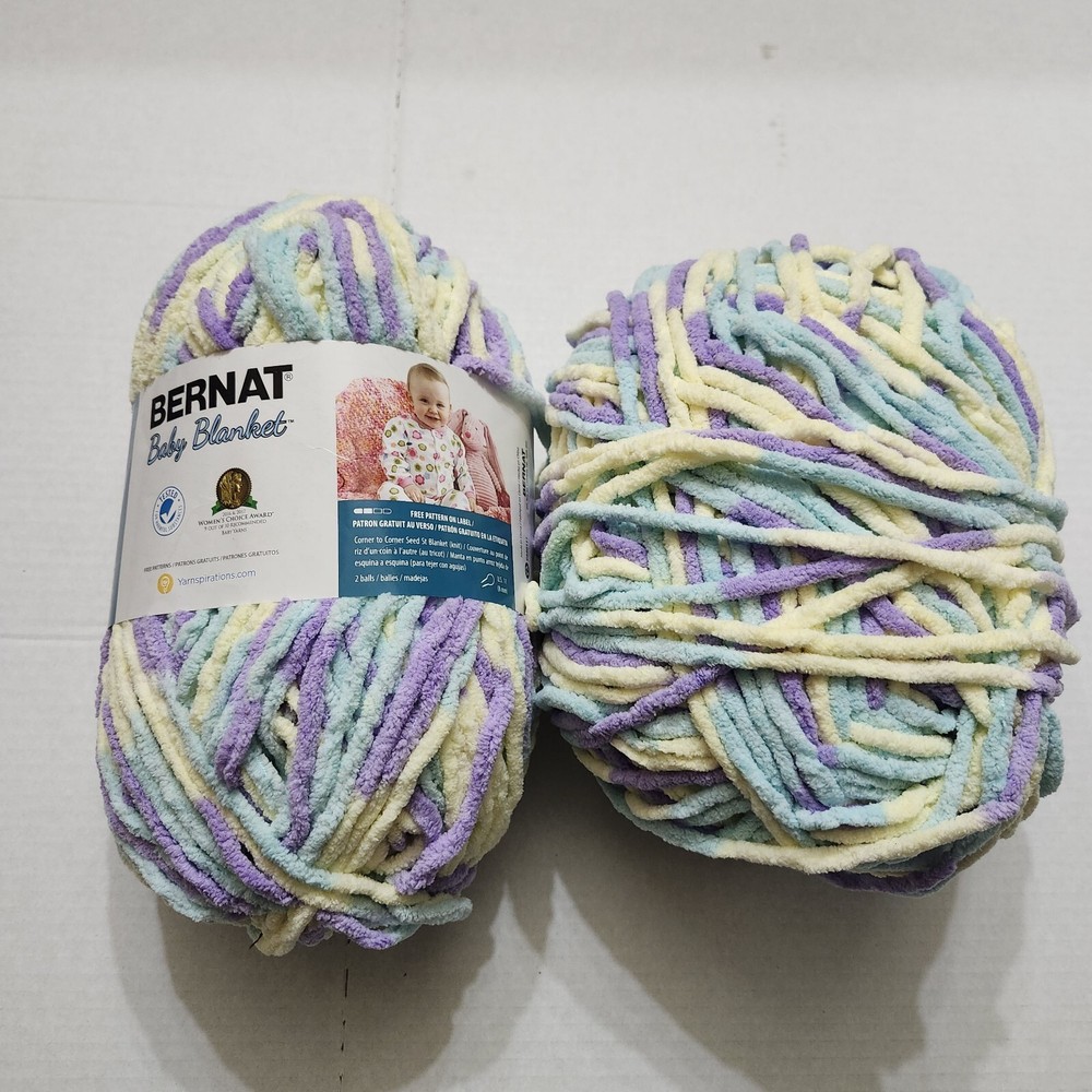 Bernat Baby Blanket Yarn Color Easter Egg Lot Of 2 Skeins