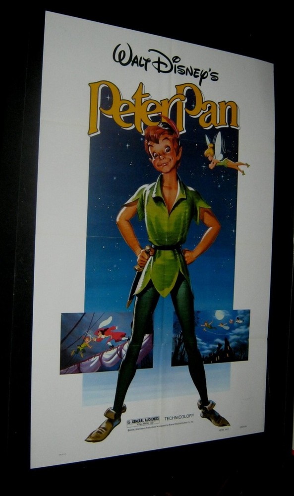 Original 1982 Release DISNEY Original PETER PAN 1 Sheet NEAR MINT - MINT