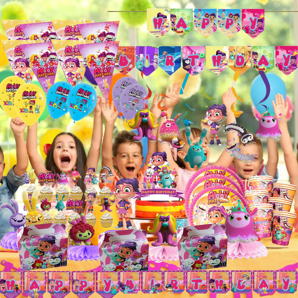 Abby Hatcher Balloon Cupcake Party Supplies Decorations Birthday Topper Banner-image