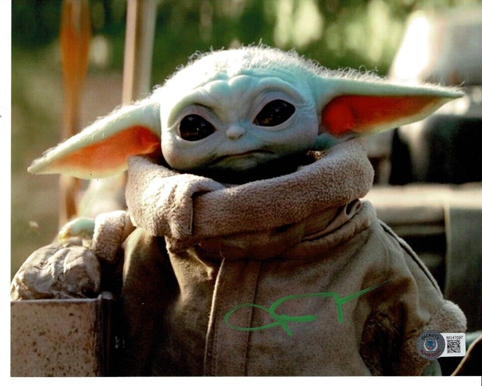 JOHN ROSENGRANT SIGNED 8X10  PHOTO ~GROGU ~ MANDALORIAN STAR WARS  BECKETT BAS