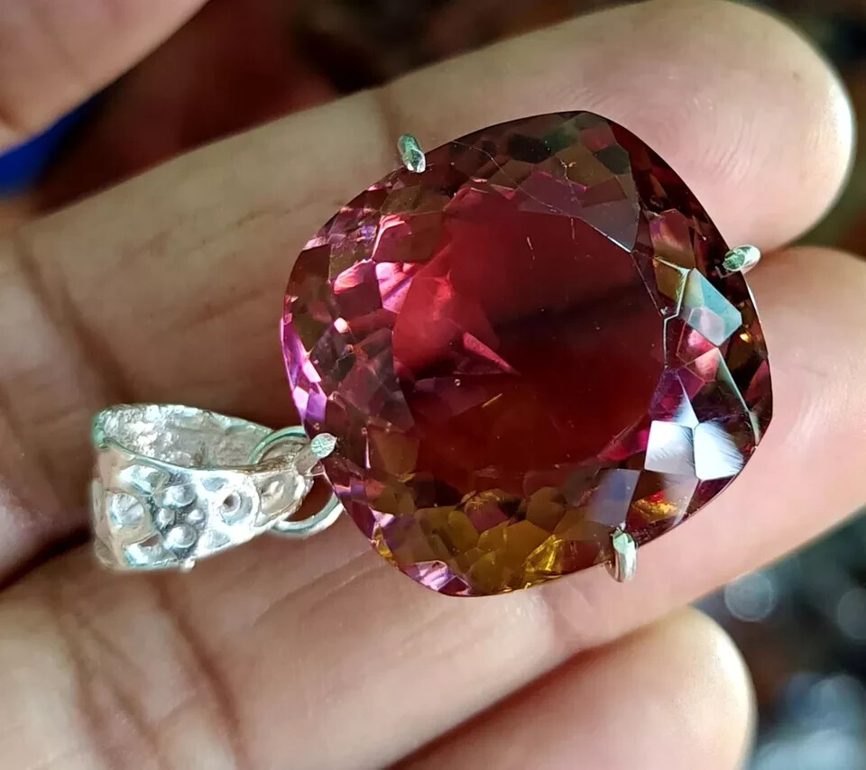 AA Zultanite 7-Color Pendant 65.20ct 925 Silver Certified HG Gemstone Jewelry-image