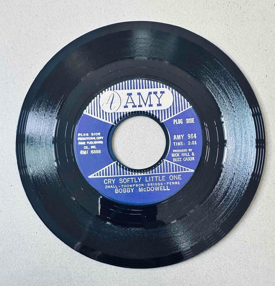 Garage Rock 45 Bobby McDowell - Cry Softly Little/I'll Take Care of You * Amy