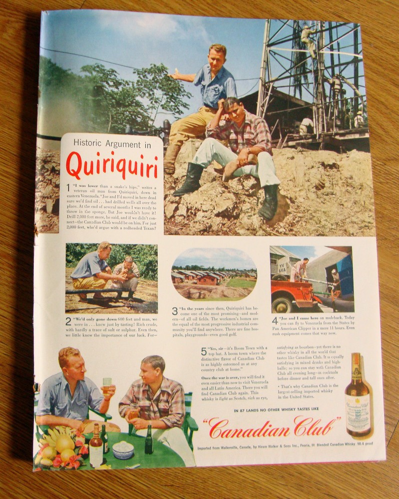 1945 Camel Cigarette Ad Navy Guys Saving   Canadian Club Whiskey Ad Quiriquiri-image