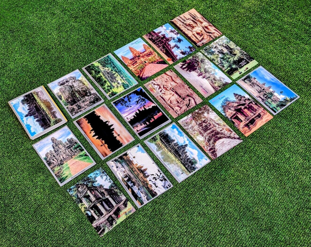 Angkor Wat Siem Reap Bayon Temple 17pc Photo Postcard Set Cambodia