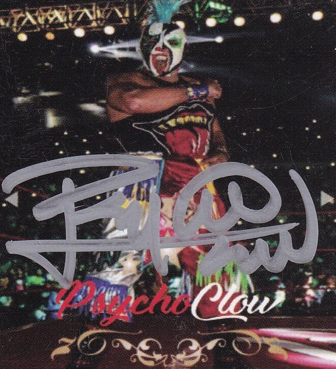 Psycho Clown Signed Producto Oficial Official Products Tag Card Lucha Libre AAA-image