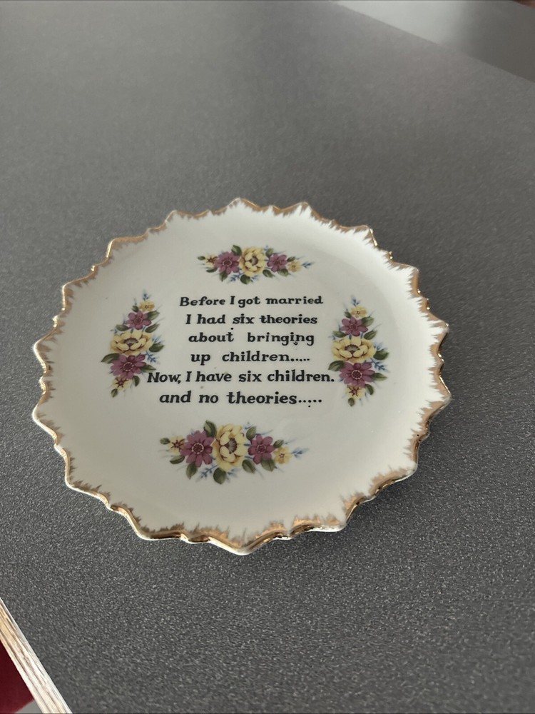 Vintage Sassy Married Children Theory Japan Wall Plate with String