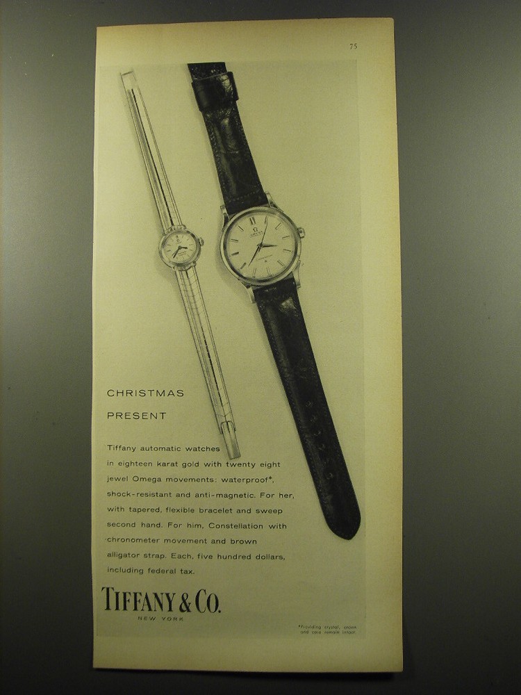 1959 Tiffany & Co. Omega Watches Ad - Christmas present