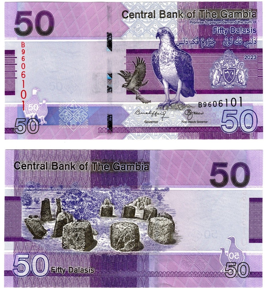 2023 Gambia  Banknote P40 50 Dalasis UNC New date / signature