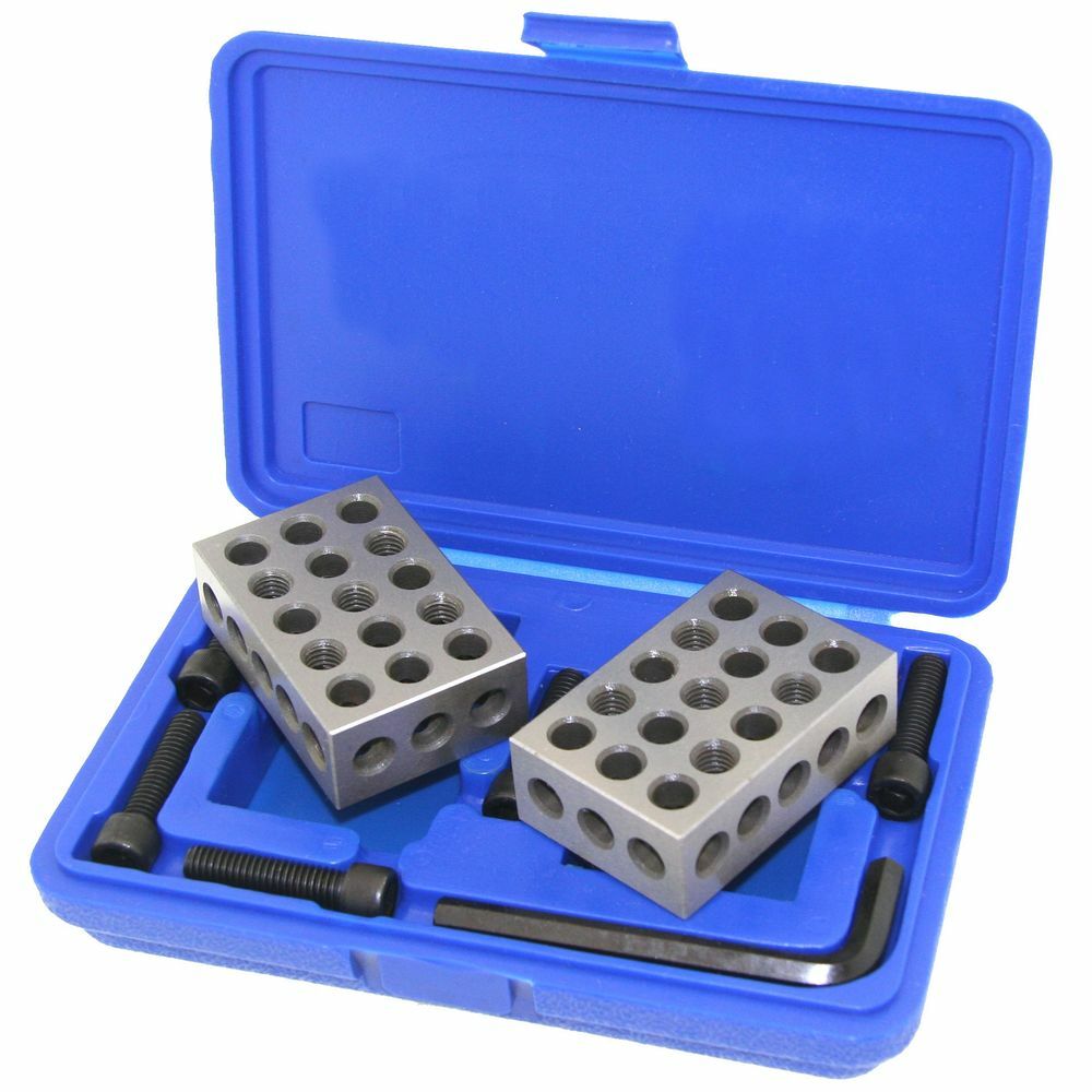 1-2-3 123 Block Ultra Precision Mill Screws Clamping Set Kit Case Machinist Tool