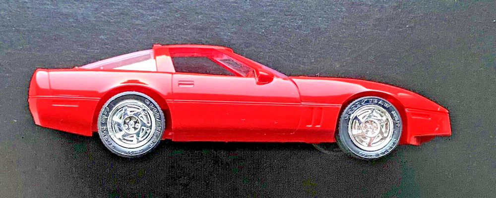 VINTAGE 1990 CORVETTE ZR1 DEALER PROMO RED 1/25 SCALE MODEL- NOS