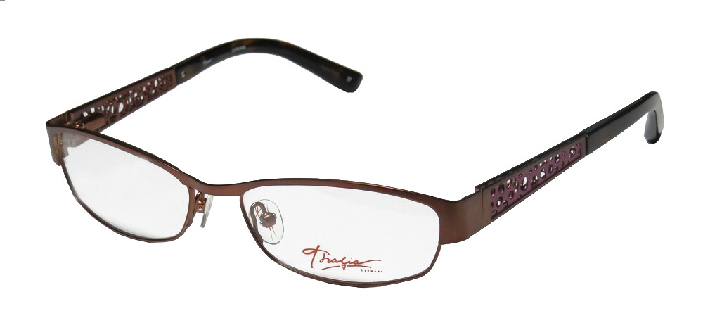 NEW THALIA CIPRIANA GLASSES BROWN BR CAT EYE FULL-RIM 51-16-135 WOMENS METAL &