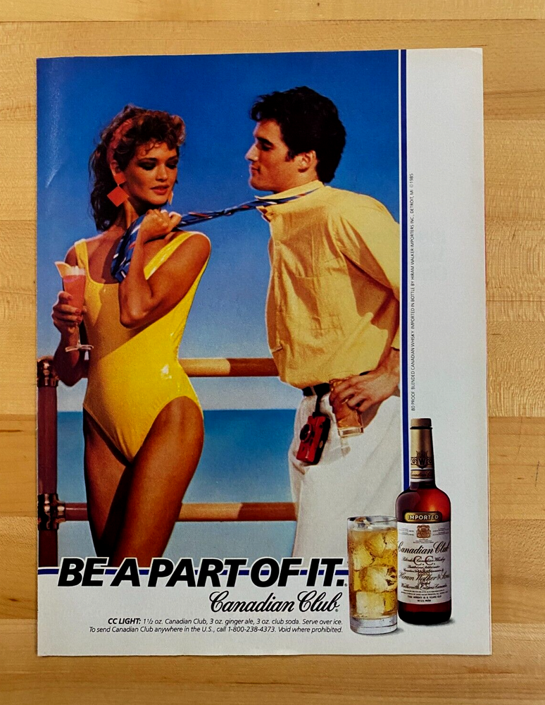 1986 Vintage Print Ad Canadian Club Whiskey-image