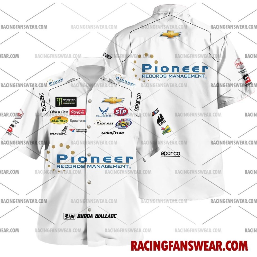 Bubba Wallace 2018 NASCAR Hawaiian Polo Shirt Racing Fan Apparel