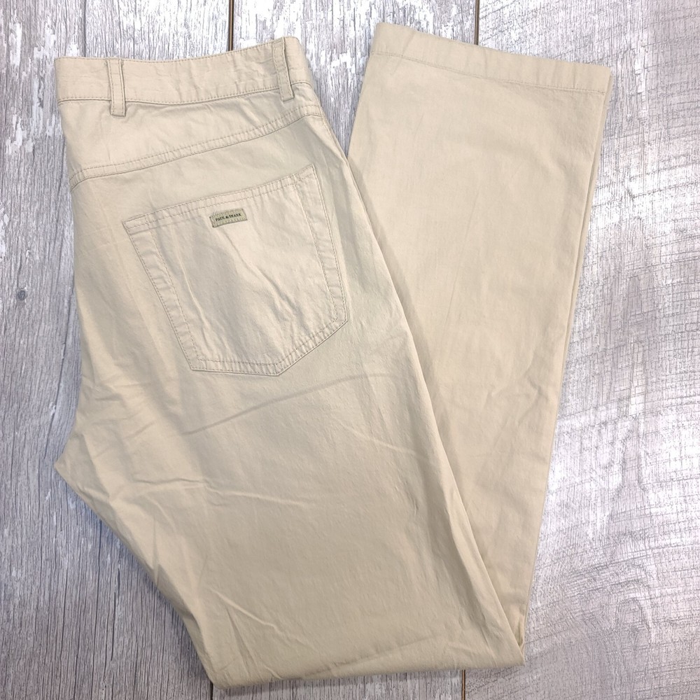 Paul & Shark Mens Lightweight Chino Pants Size 32x31 Brown Khaki Straight Leg