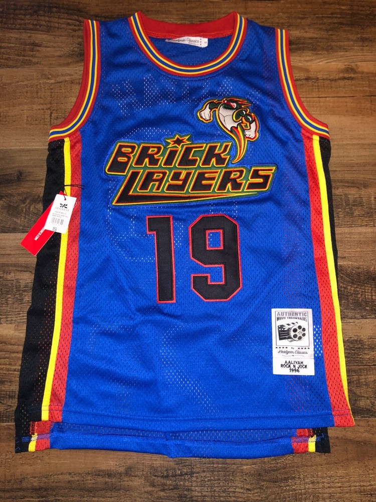 Aaliyah Rock N Jock Brick Layers Basketball Jersey Headgear Classics Size Small  -image