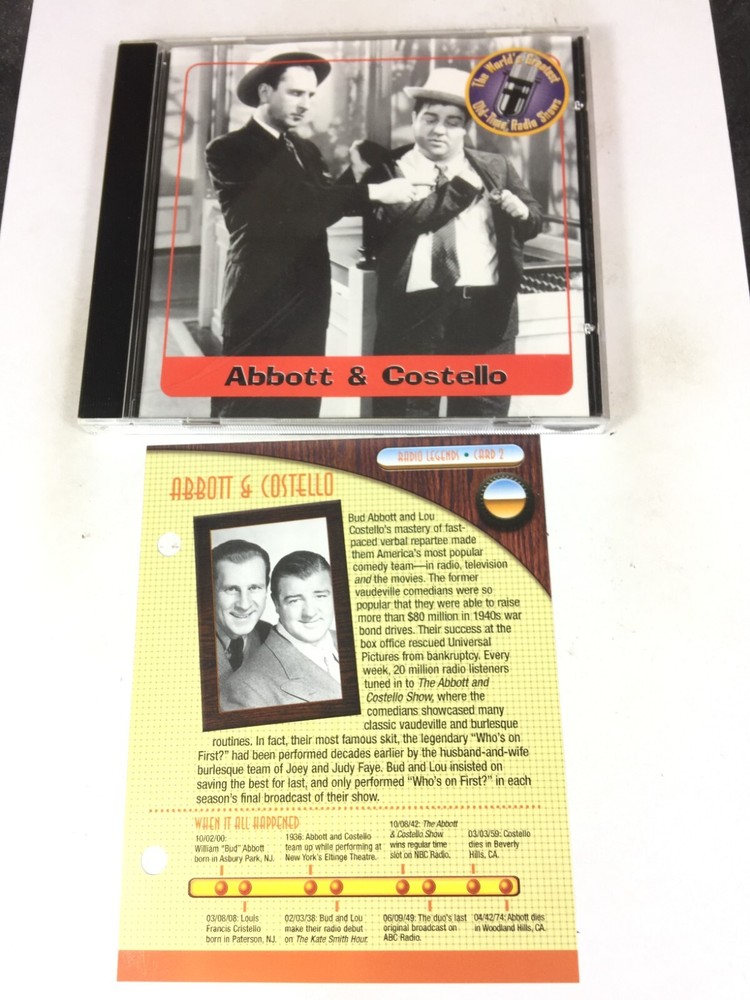 ABBOTT & COSTELLO - OLD TIME RADIO SHOWS  - AUDIO CD-image