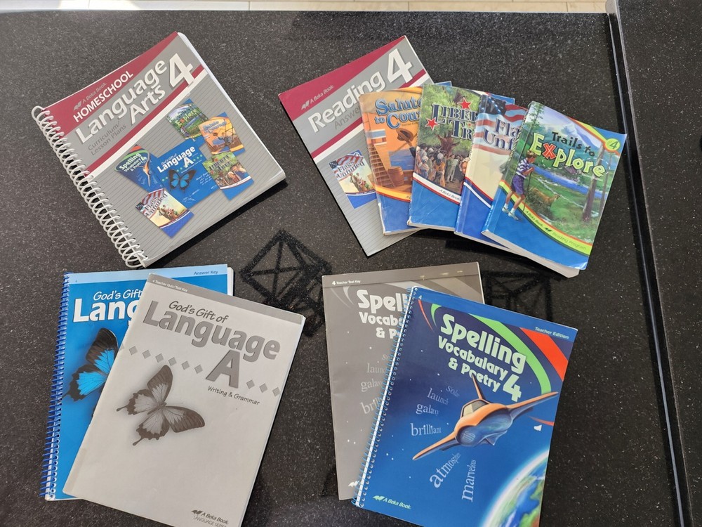 ABEKA 4th Grade Language Arts Reading Homeschool Curriculum 10-Book Set-image