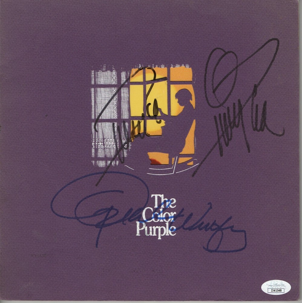 Oprah Winfrey Quincy Jones Signed Autograph Program The Color Purple JSA JJ41548