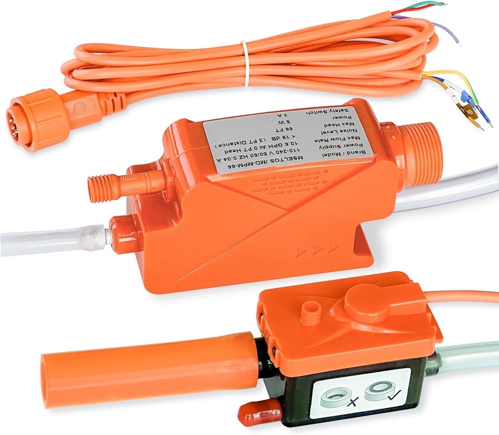 Mini Split HVAC Condensate Pump, 66FT Max Head, 10.6GPH, 110-240V