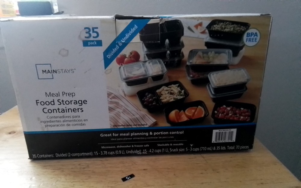 Mainstays 35-Piece Food Storage Container Set with Divided and Undivided Compartments