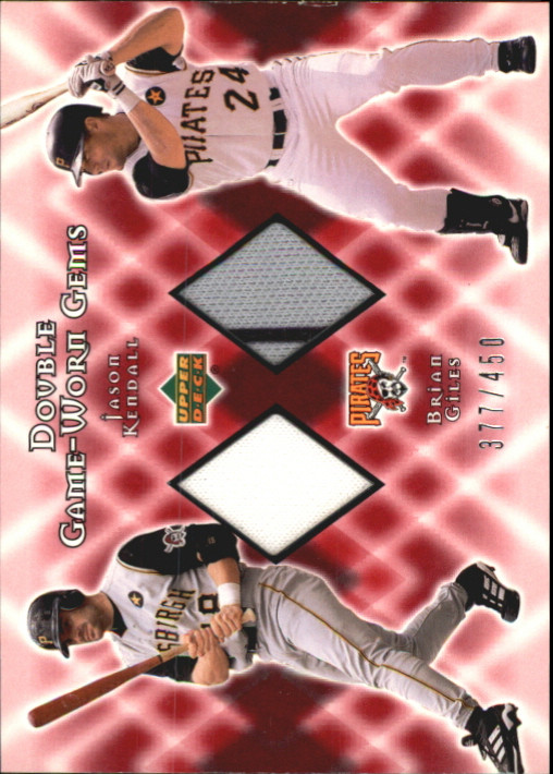 2002 (PIRATES) UD Double Game Worn Gems #DGKG J.Kendall/B.Giles Jsy