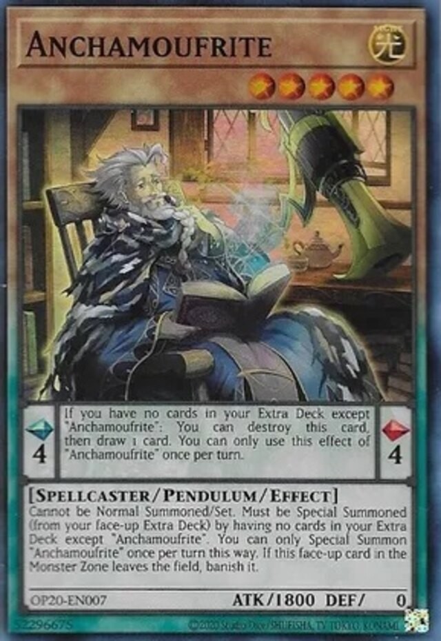 Anchamoufrite OP20-EN007 Super Rare Unlimited Lightly Played TCG Card