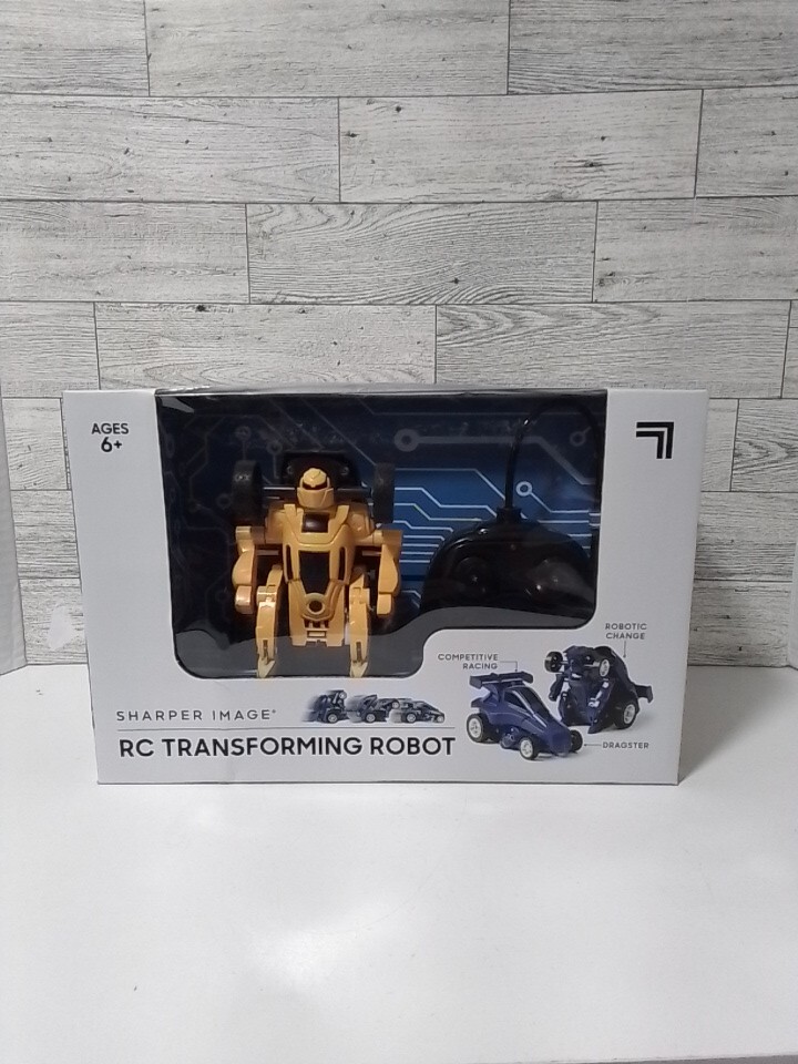 Sharper Image Transforming Yellow Remote Control Robot Racer Wireless  NEW
