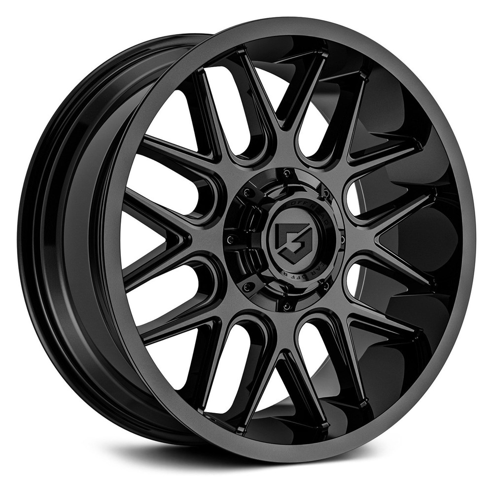 Gear Off Road 771B 20x10 Black Single Rim -25 Offset 8x165.1 Bolt Pattern 125.2 Hub
