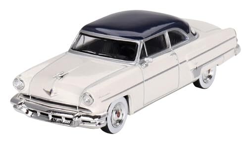 MINI GT 1/64 Lincoln Capri 1954 Arctic White/Atlantic Blue LHD Diecast Model