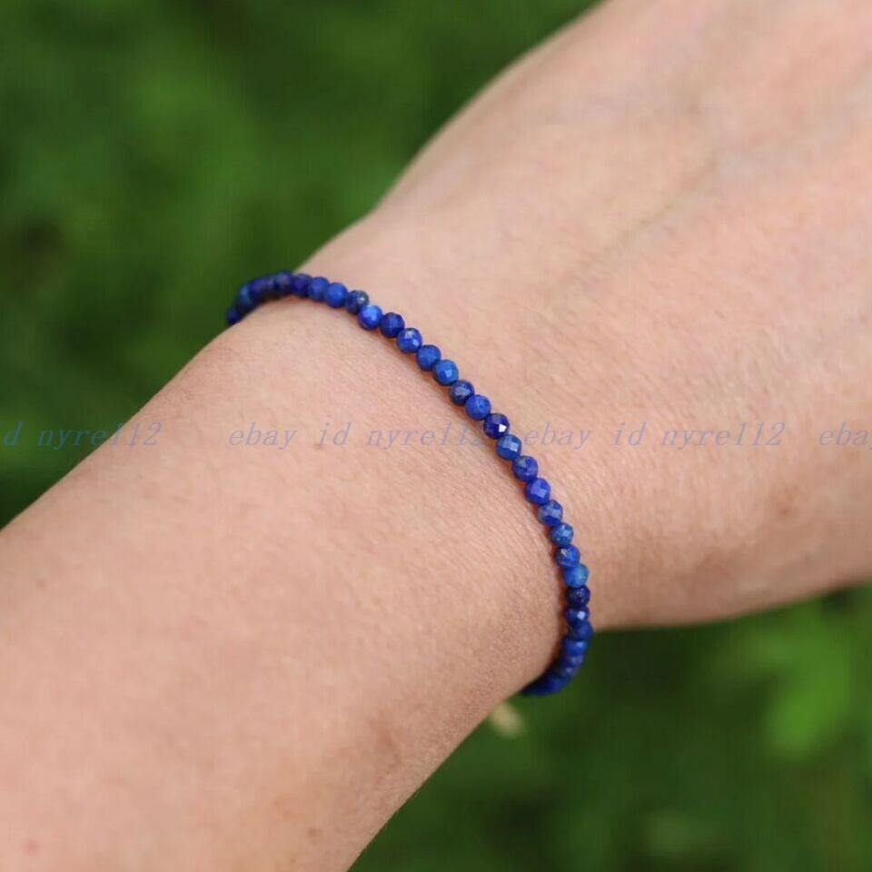 Women Blue Friendship Bracelet Crystal Gemstone Healing Protection Bracelet Gift