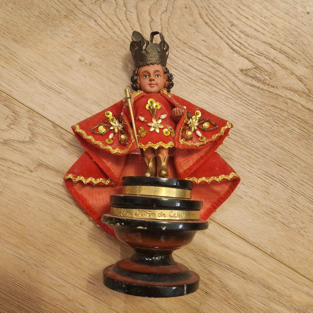 VINTAGE SANTO NIÑO OF CEBU CRECHE RELIGIOUS CHRISTIAN FIGURINE STATUE PHILIPPINE
