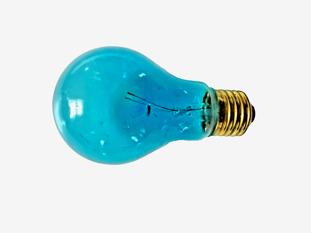 ABCO 25W 125V Standard Transparent Blue Colored A19 Light Bulb-image