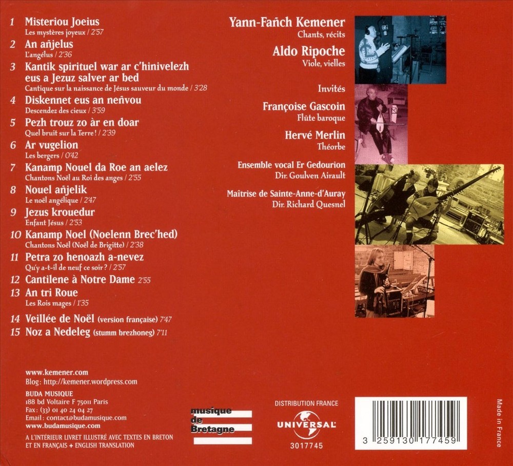 Christmas in Brittany by Yann-Fanch Kemener (CD, 2008)