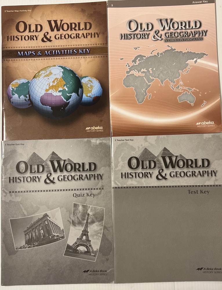 Abeka 5th Grade Old World History Geography Answer Quiz Map Test Keys Current Edition  -image