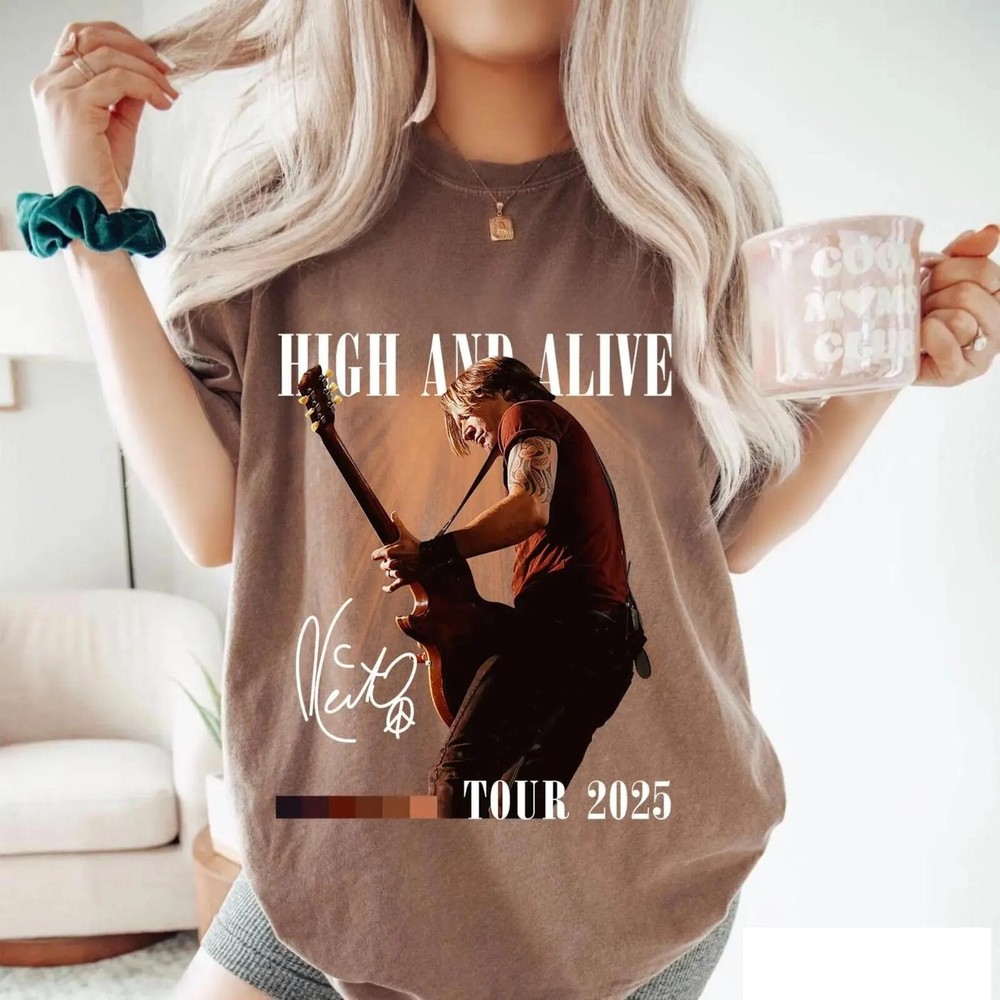 Keith Urban High and Alive Tour 2025 Concert Fan T-Shirt