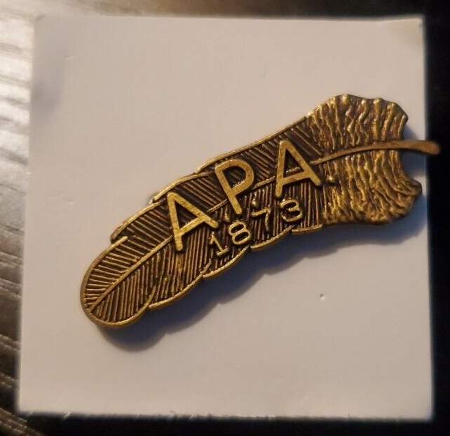 American Poultry Association Lapel Pin  A.P.A. 1873