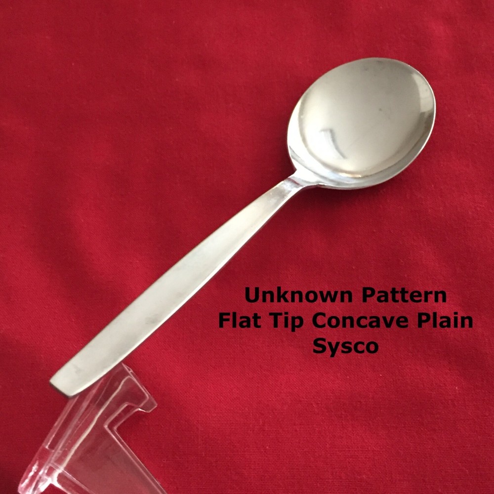 Sysco Unknown Pattern Round Teaspoon Concave Plain Flat Tip 6