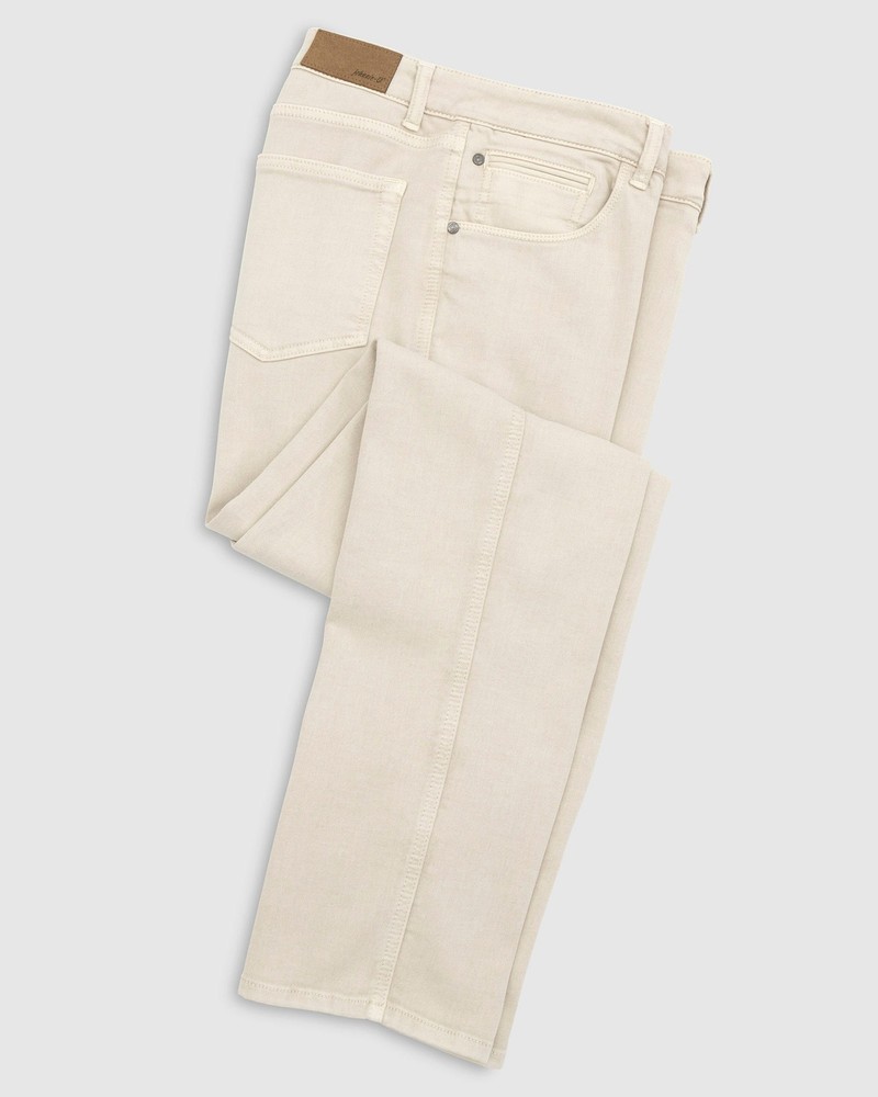 johnnie-O Terry 5-Pocket Pant Beige Size 38W x 34L